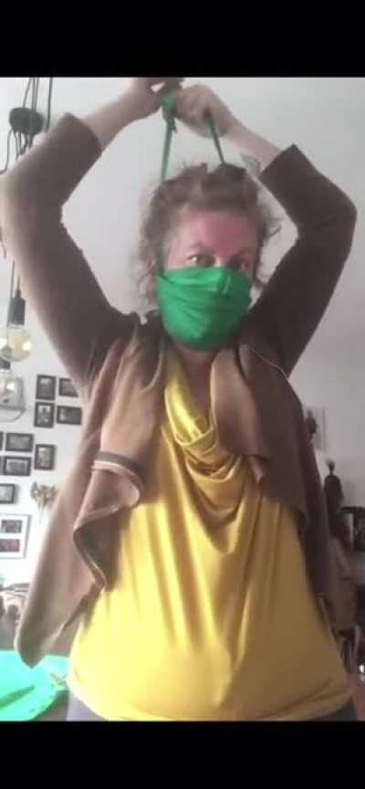 An easy mask for us that can’t sew!!