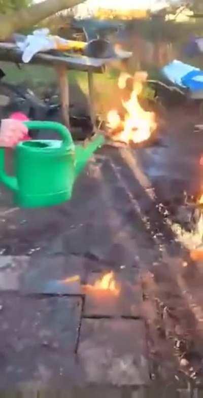 To extinguish the fire