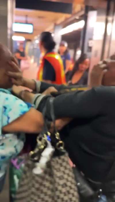 Grown women fight in NYC train station’s elevator 