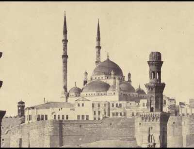 صورة ملتقطة عام 1860 لمسجد محمد علي