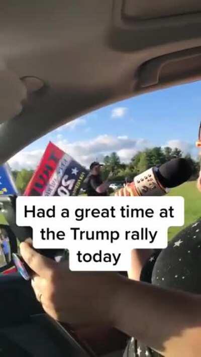 Fun at a Trump rally