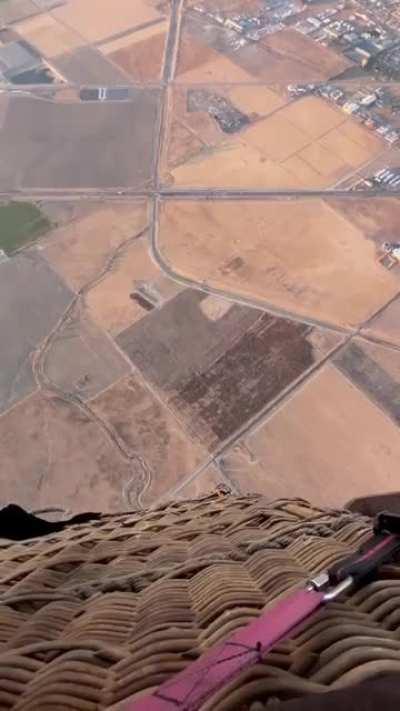 HMRB while i skydive off of a hot-air balloon using a swing.