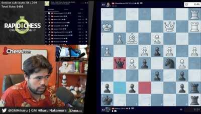 Hikaru almost blunders his Queen to En-passant premove