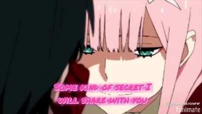 Zero Two and Hiro edit I made, didn't know where to post it, other than Funimate, so here it is hope you like it.