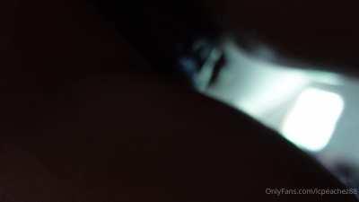 intense workout sweat drips from her pussy lips