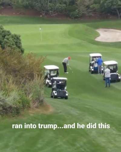 Trump playing golf