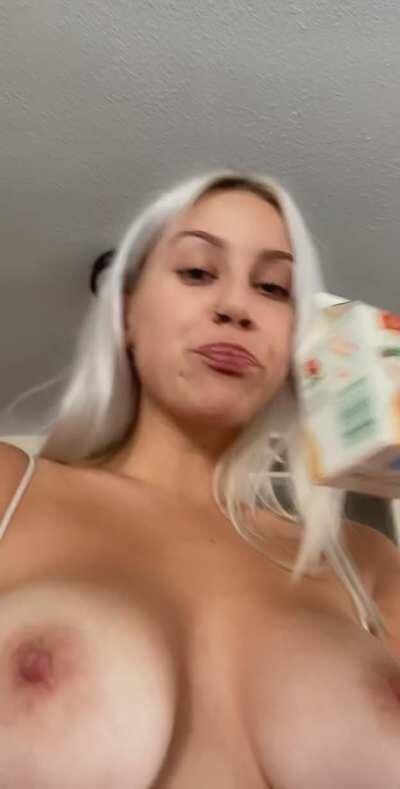 Whoops forgot my shirt today hope nobody minds