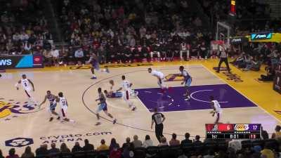 [Highlight] LeBron hypes up the crowd after back-to-back buckets - he's got 25/10 mid 2nd quarter