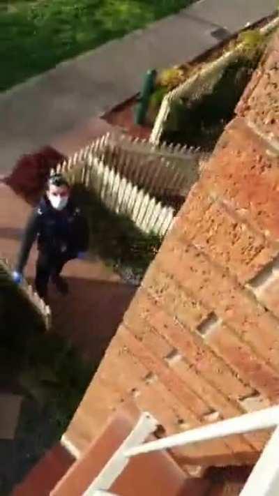 Man is shocked when police smash his door and arrest him for planning a Covid-19 protest on Facebook.