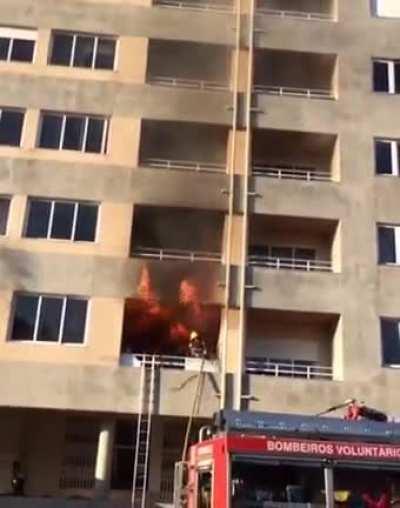 This volunteer firefighter