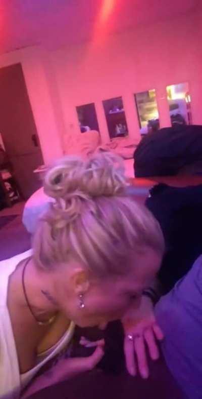 Blonde Taking Her Time With Blowjob