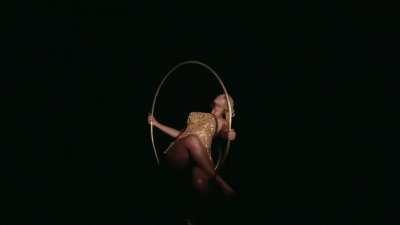 Golden Aerial Hoop