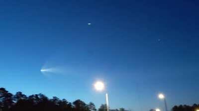 Crew-2 as seen from central NC 🚀