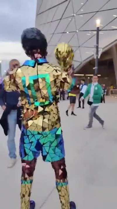 This is the most creative costume I have seen in Qatar so far