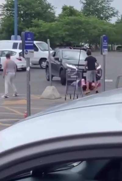 Punching a moving car and getting flung across the parking lot