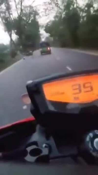 This is how most of the youngsters ride in India.