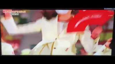 NHK, Japan's public broadcaster, introduced the Hong Kong team as Hong Kong, not as 