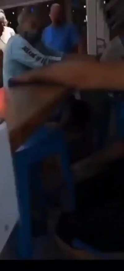 Crazy guy asking for Donald Trump slaps someone's mom and is immediately jumped