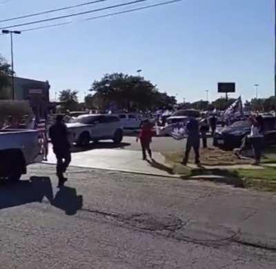 Police Truck in San Antonio participating in a 