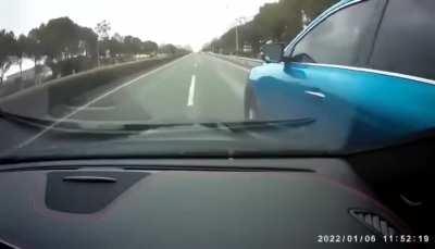 HMFT after cutting off a fellow motorist.