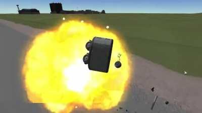 Explosive automatic rover unpacking