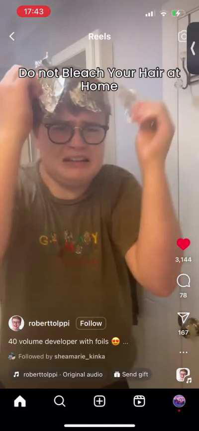 Maybe you should read into what kinda bleach mixes with foil.