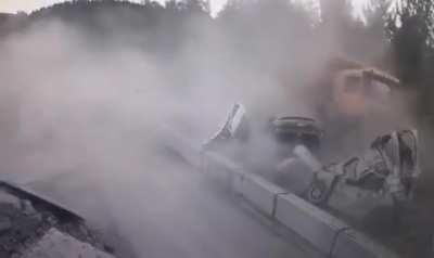 He could just turn right, but...