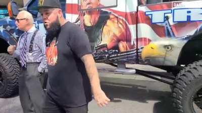 Roger Stone hyping for a pro-Trump rapper at CPAC. Fire.