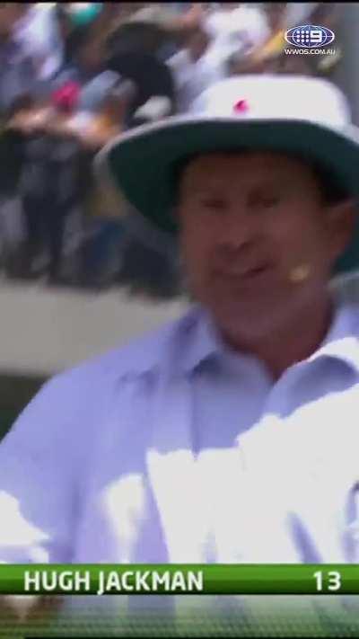 Wolverine playing cricket.. 