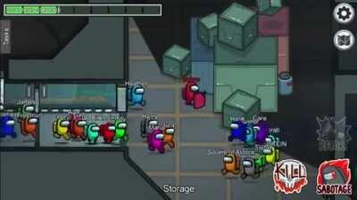 1 impostor vs 100 crewmates (créditos ao the pixel kingdom)