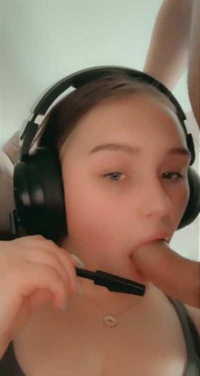 I hope my hubby doesn’t hear me slopping through the mic... [F]