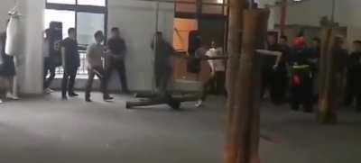 Bro is fighting imaginary imperial japanese soldiers and still losing 