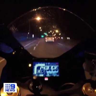 Going 150km/h in a busy street at night in a motorcycle