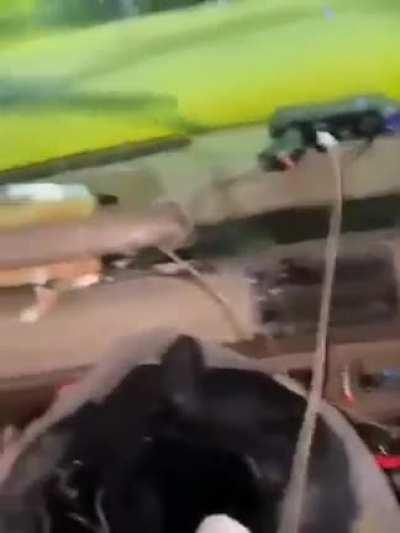 Driving through a flood