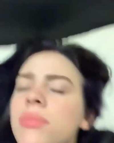 She likes playing with her mouth