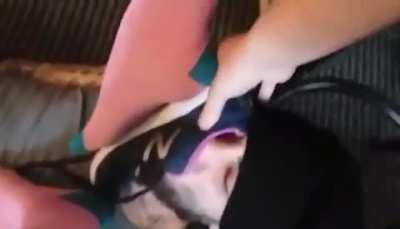 My foot slave info my sweaty feet after a workout