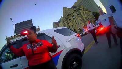 BLM smash up a car and pull the driver out after he bumps a bicyclist who ran a red light [Columbus, Ohio, 6/11]
