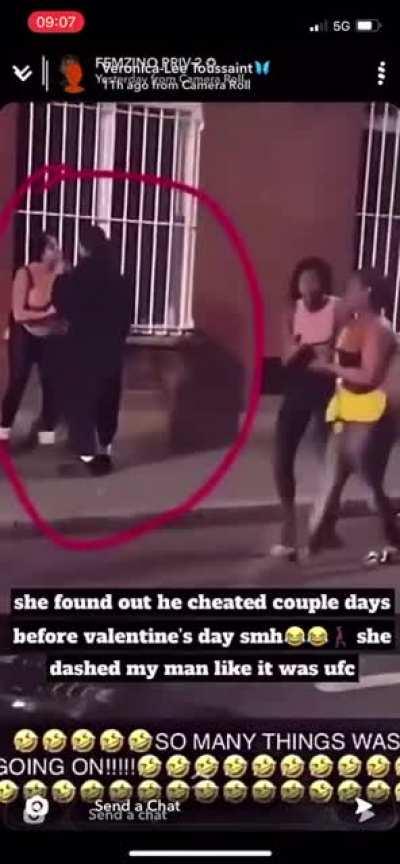 Girl Slams A Guy on street