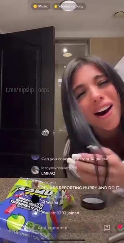 She got a bit too excited