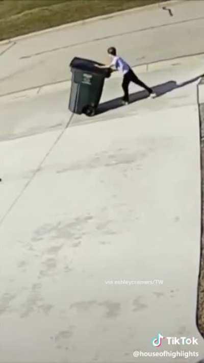 HMJB while I retrieve garbage can from the curbside