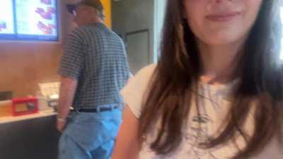 Wish he had turned around & noticed me :( I wanna fuck a grandpa 