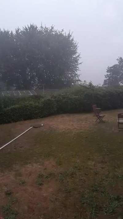 Thundery showers in England yesterday