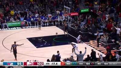 [Highlight] Trae finishes off the resurging Sixers with an absolute dime across the entire court to JC