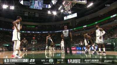 [Highlight] Giannis takes over 30 seconds for a free throw routine and shot