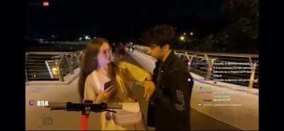 Twitch Streamer Kisses A Random Woman On The Cheek For The Sake of Views InstantKarma