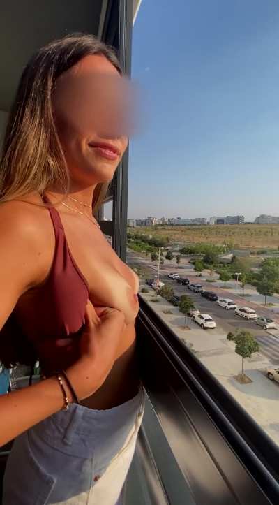 Everyone on the street liked those breasts.
