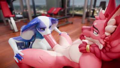 Snek Titjob and Blowjob [MF] (rekin3D)