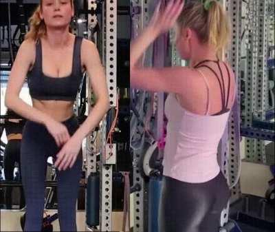 Brie Larson offers you to stay & watch her working out if you lick her clean afterwards. How do you respond?