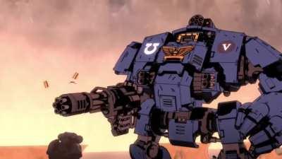 I saw that scene of the Dreadnought appearing behind Striking scorpions and edited out those 3 seconds where he is just talking without doing anything because it was ridiculous