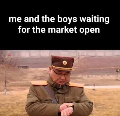 Me and the boys waiting for market open with CS in the brink, puts at all time high, economy on the brink